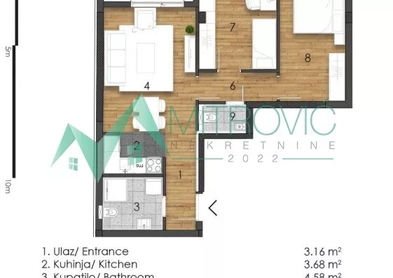 Trosoban stan | 4zida