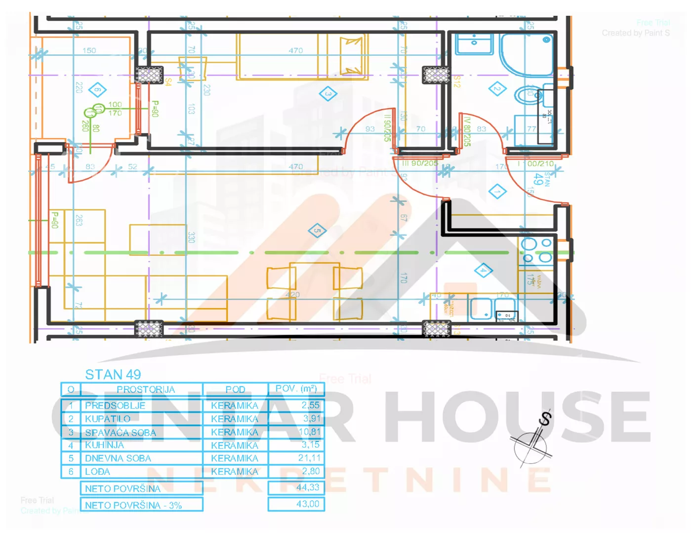 Jednoiposoban stan | 4zida