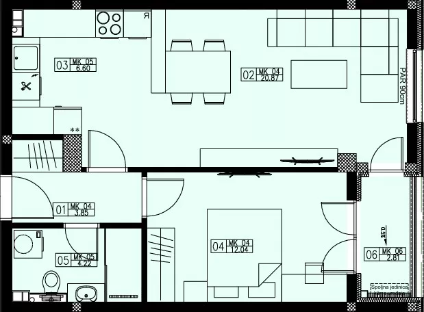 Dvosoban stan | 4zida