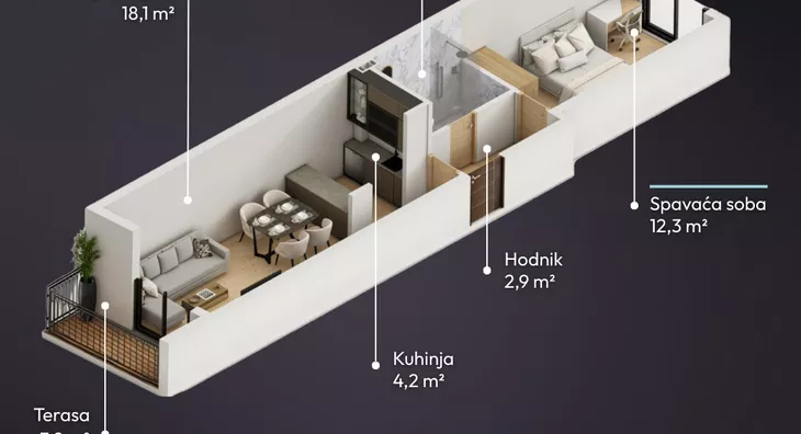 Dvosoban stan | 4zida