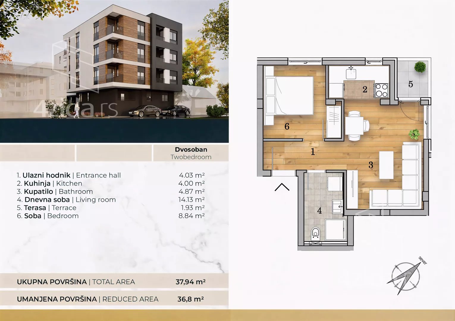 Dvosoban stan | 4zida