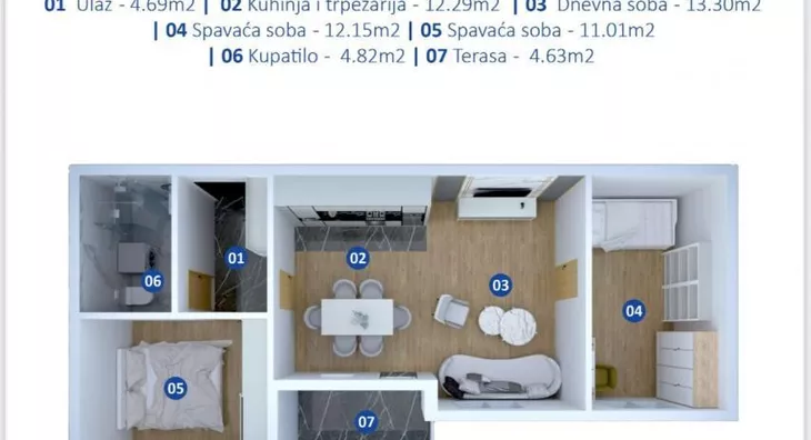 Trosoban stan | 4zida