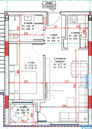 Jednoiposoban stan | 4zida