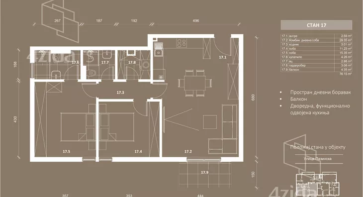 Trosoban stan | 4zida
