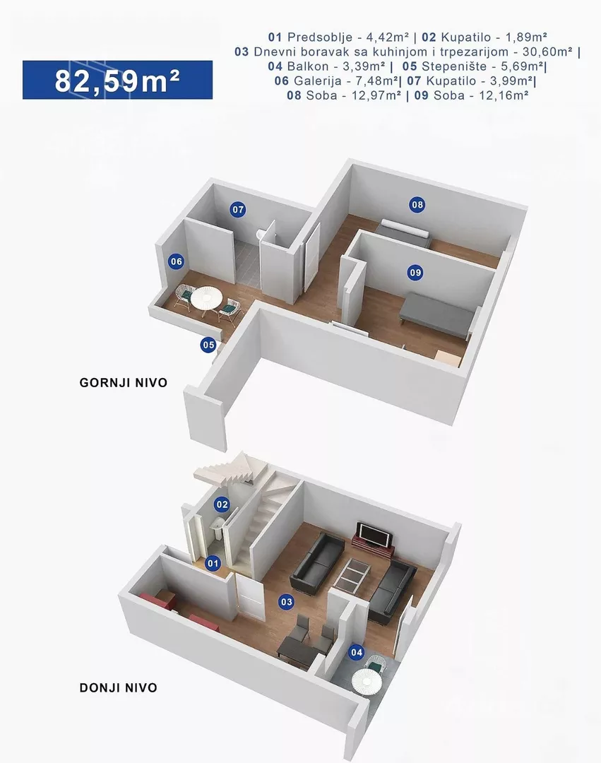 Jednoiposoban stan | 4zida
