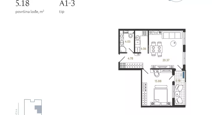 Dvosoban stan | 4zida