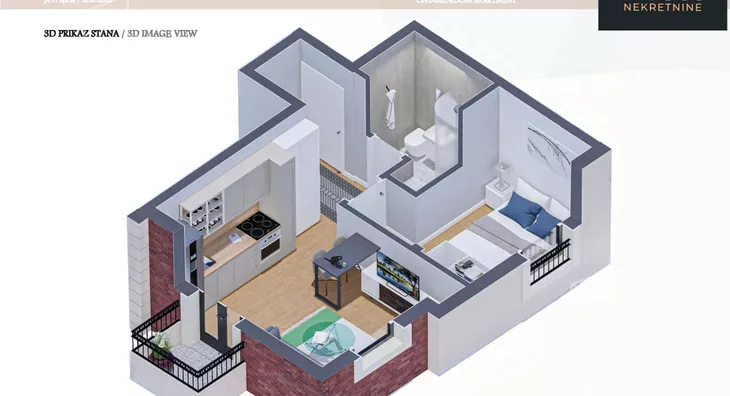 Jednosoban stan | 4zida