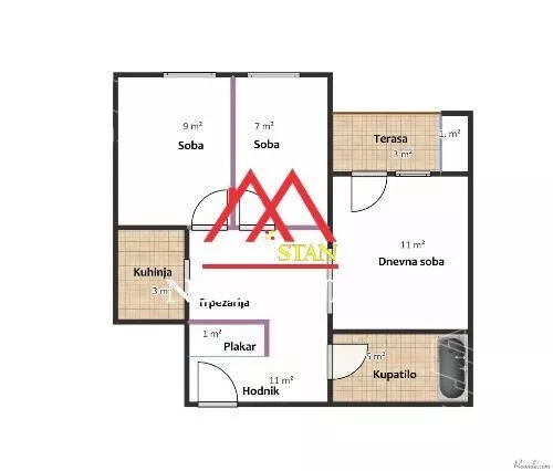 Dvoiposoban stan | 4zida