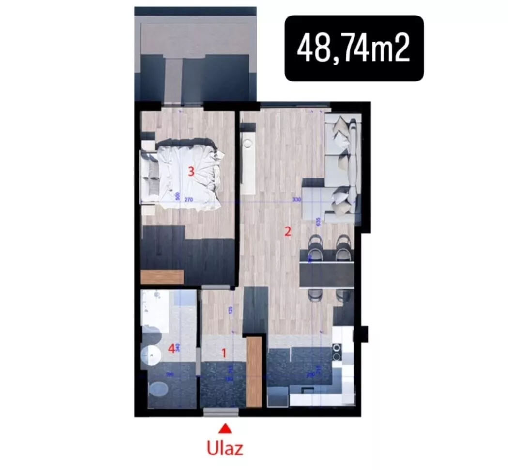 Dvosoban stan | 4zida