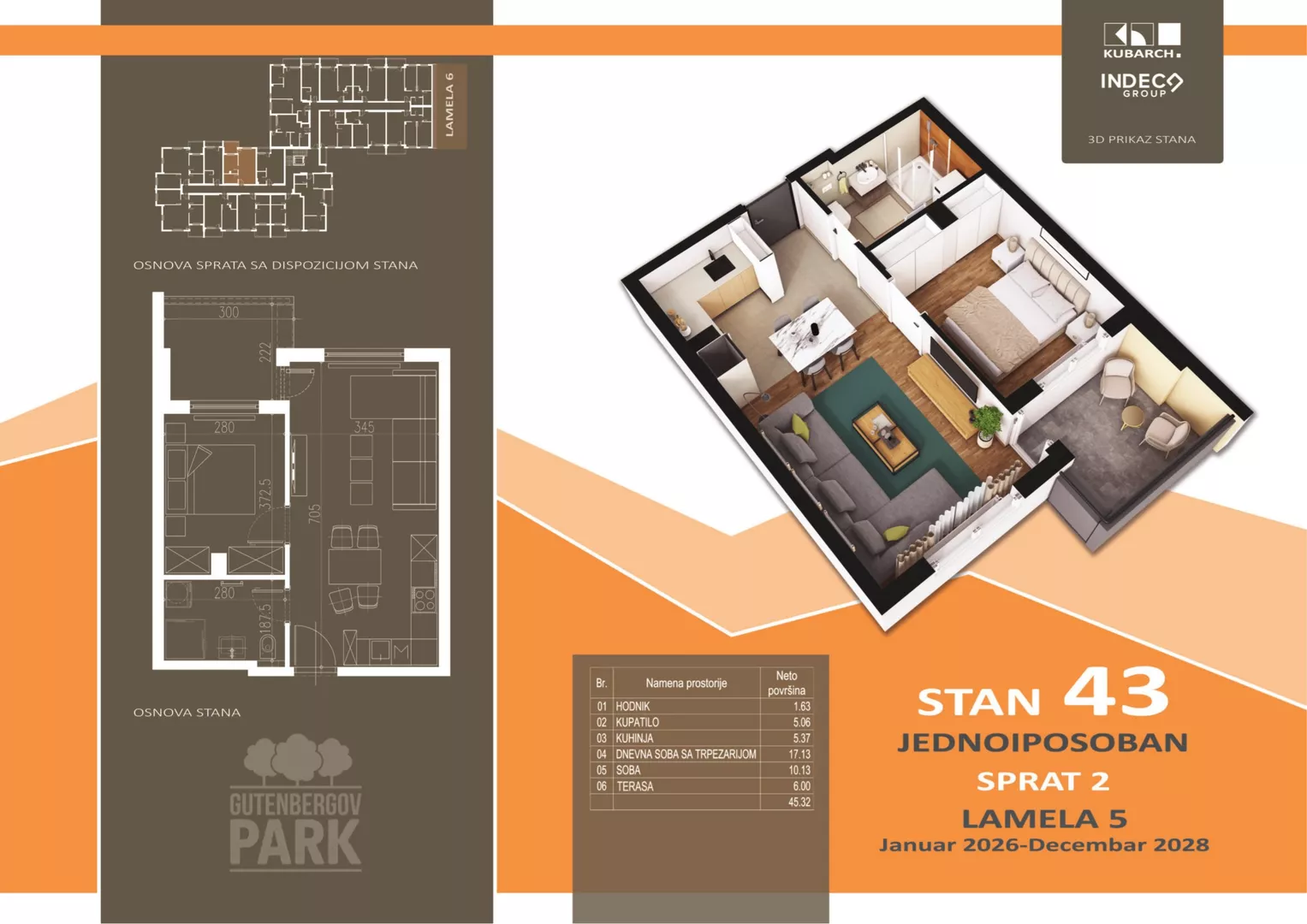 Jednoiposoban stan | 4zida