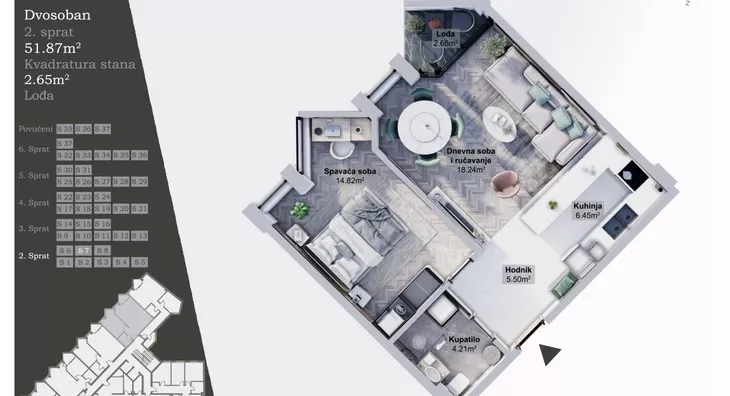 Dvosoban stan | 4zida