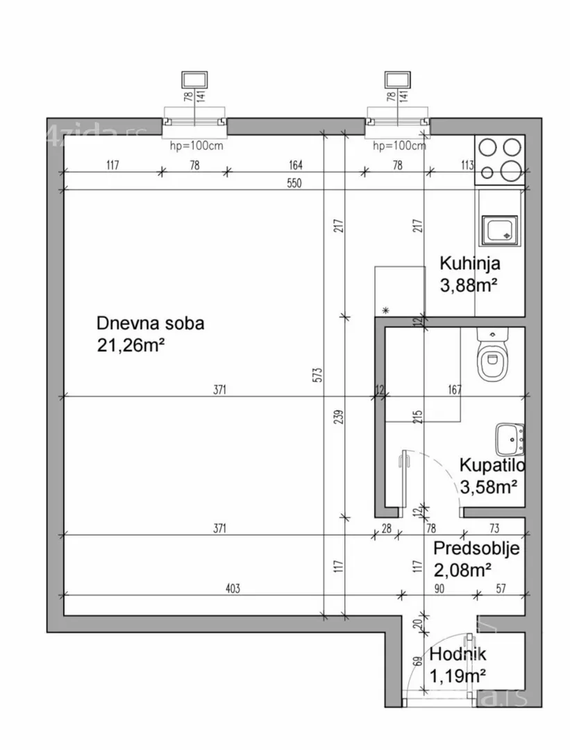 Jednosoban stan | 4zida