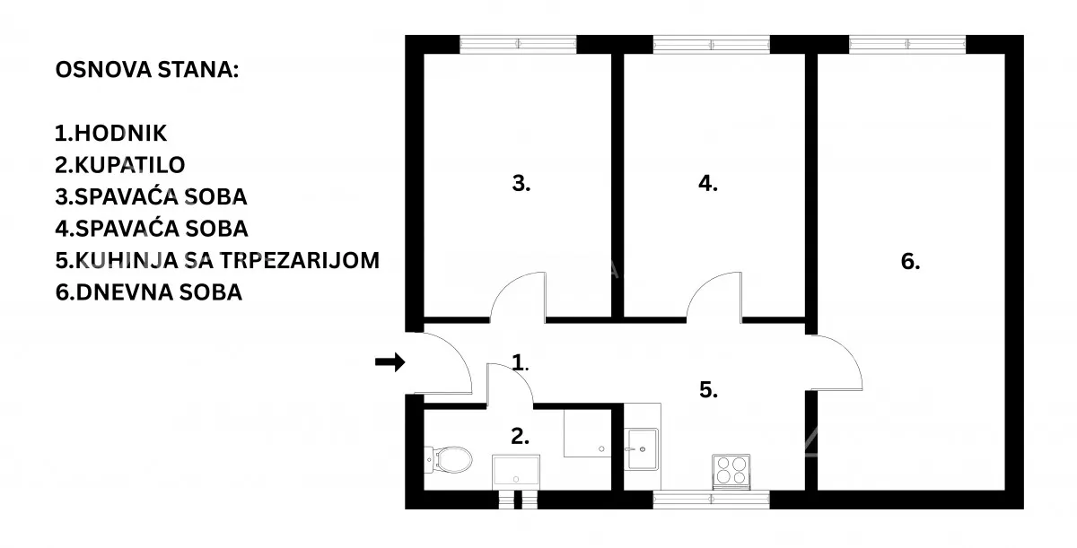 Trosoban stan | 4zida