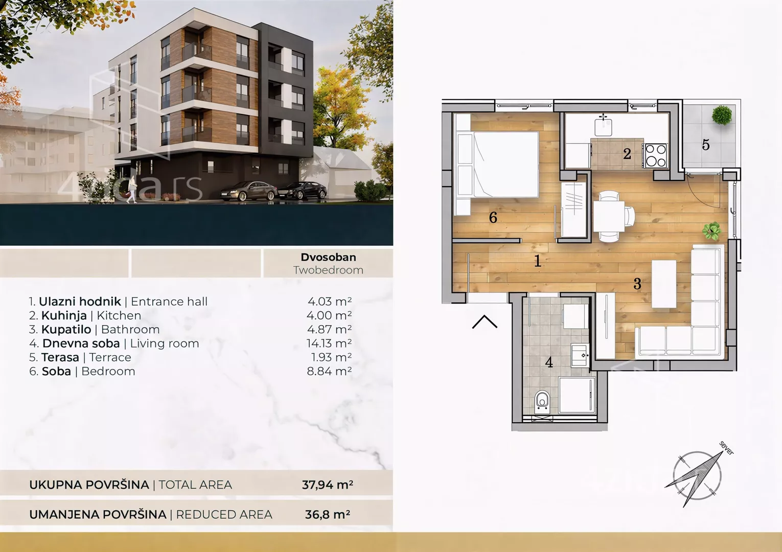 Dvosoban stan | 4zida