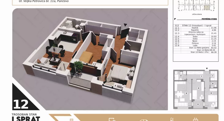 Trosoban stan | 4zida