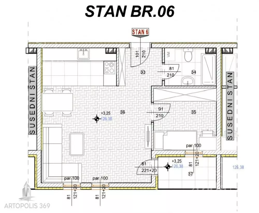 Jednoiposoban stan | 4zida