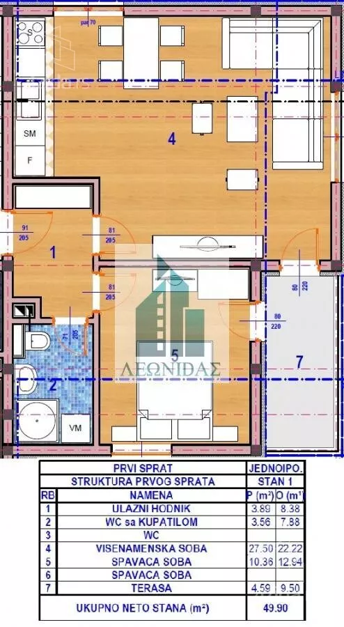 Jednoiposoban stan | 4zida