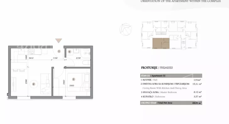 Jednosoban stan | 4zida