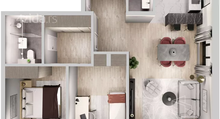 Trosoban stan | 4zida