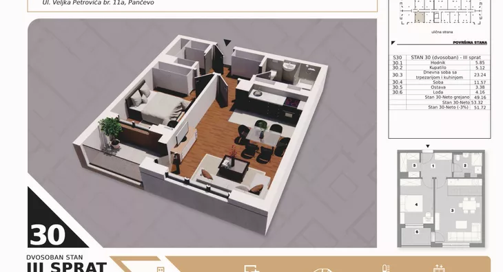 Dvosoban stan | 4zida