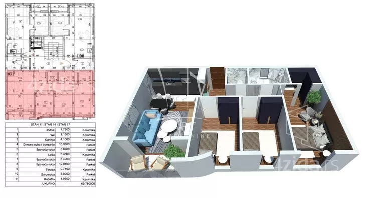 Troiposoban stan | 4zida