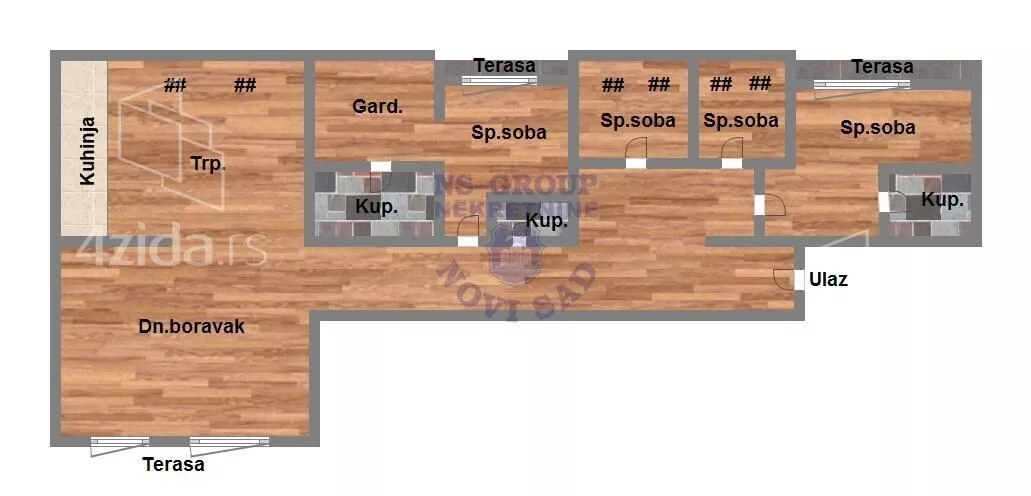 Petosoban stan | 4zida