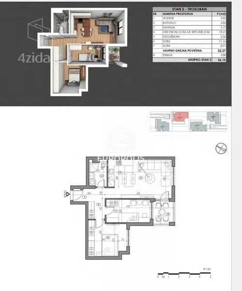 Trosoban stan | 4zida