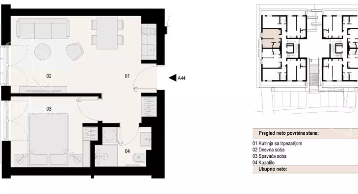 Jednoiposoban stan | 4zida