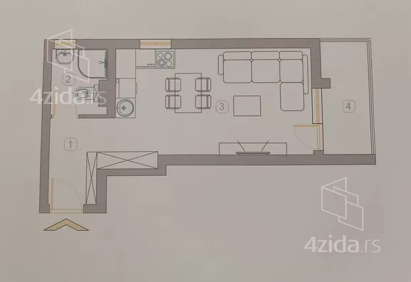 Jednosoban stan | 4zida