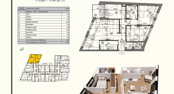 Troiposoban stan | 4zida