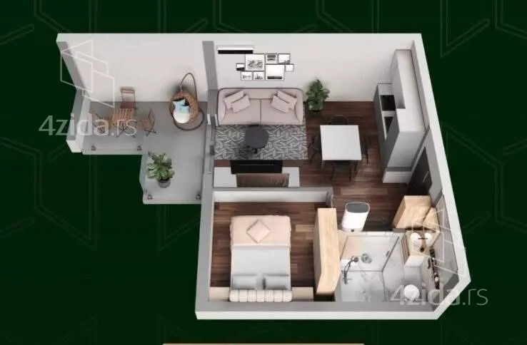 Jednoiposoban stan | 4zida