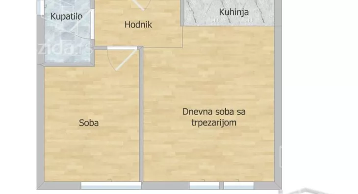 Jednoiposoban stan | 4zida