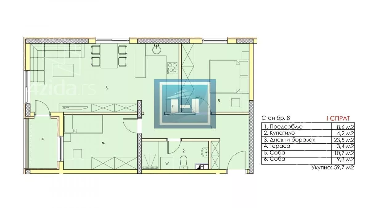 Dvoiposoban stan | 4zida