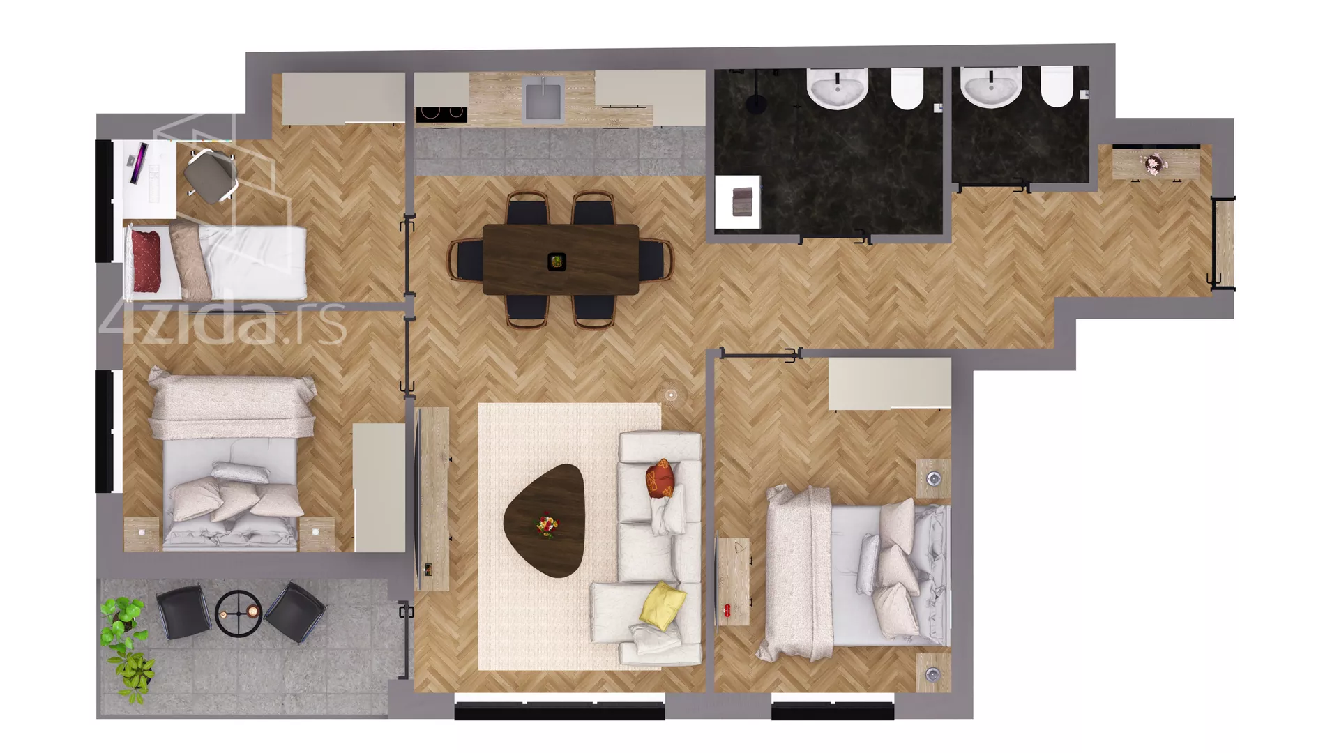 Četvorosoban stan | 4zida