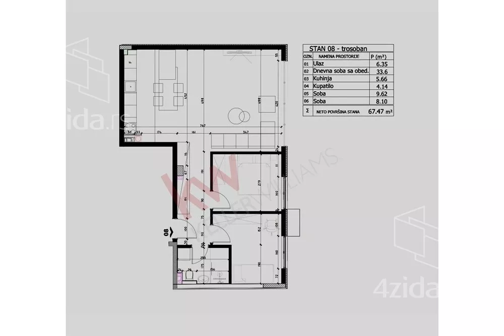 Trosoban stan | 4zida