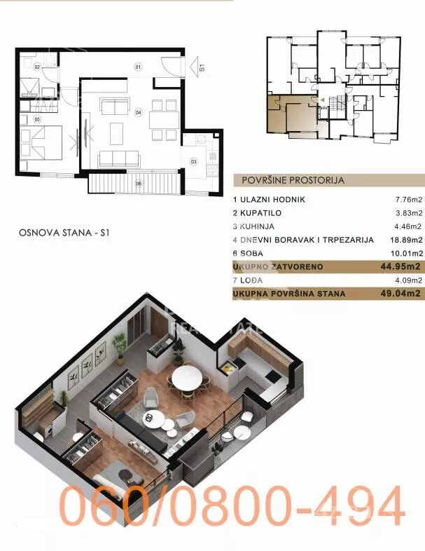 Dvosoban stan | 4zida