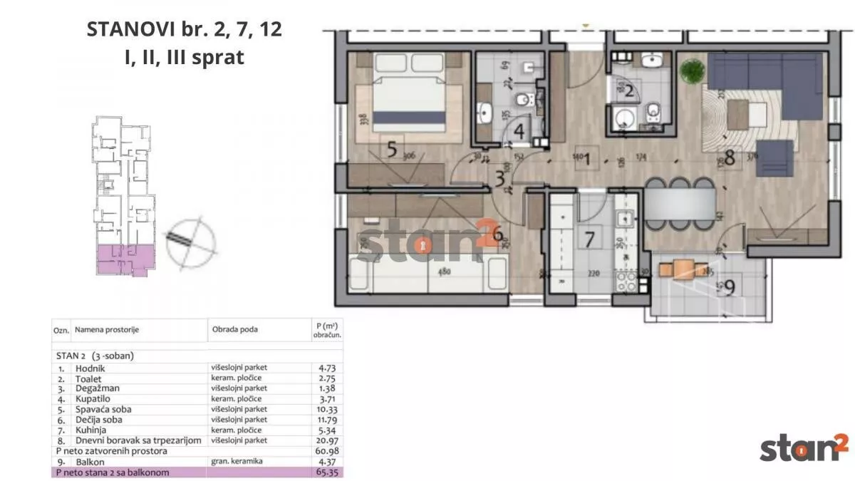 Trosoban stan | 4zida