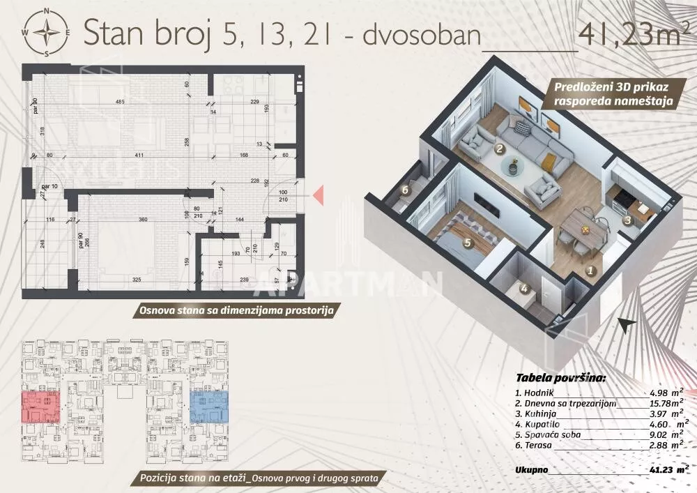 Dvosoban stan | 4zida