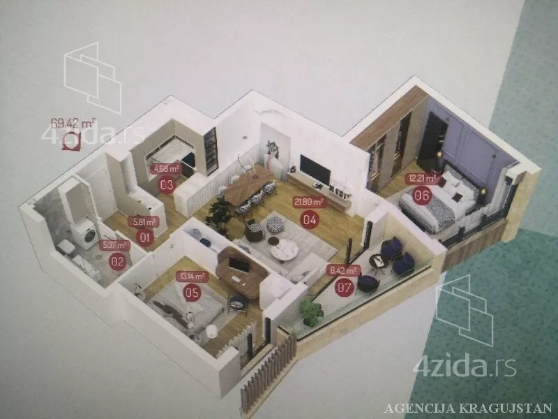 Trosoban stan | 4zida