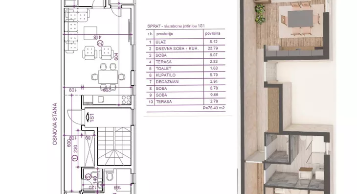 Troiposoban stan | 4zida