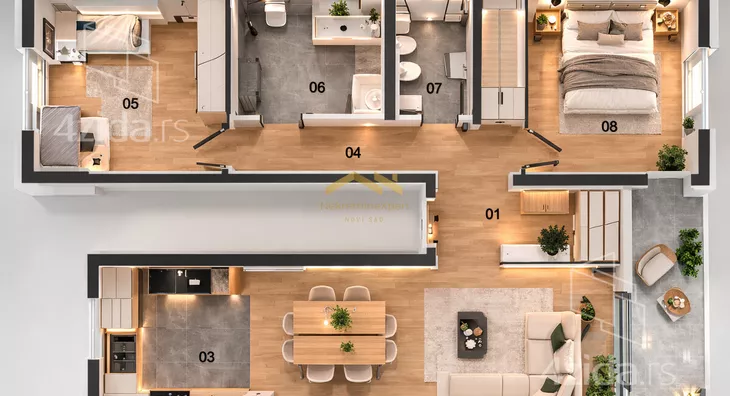 Trosoban stan | 4zida