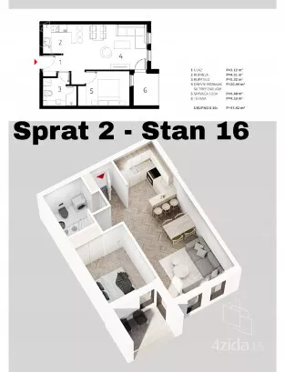 Jednoiposoban stan | 4zida