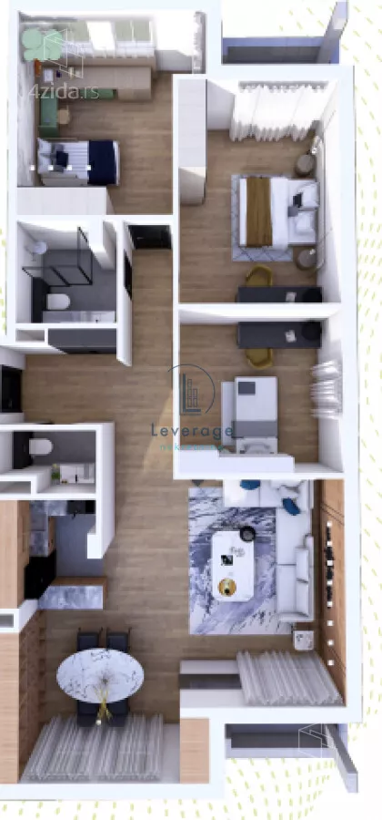 Četvoroiposoban stan | 4zida