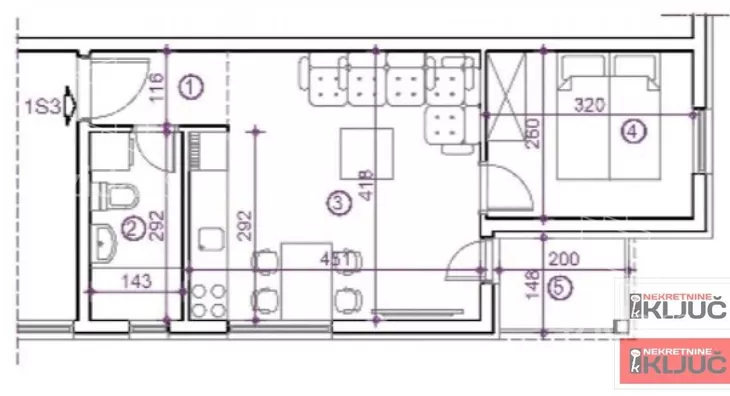 Jednoiposoban stan | 4zida