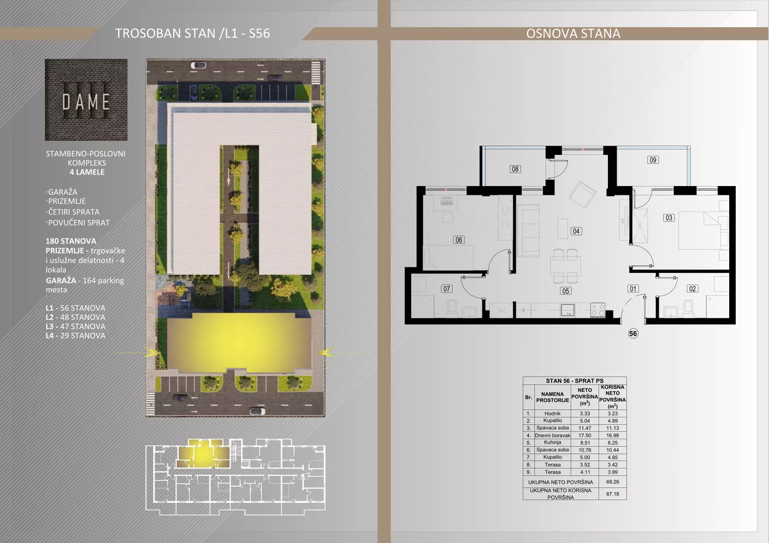Trosoban stan | 4zida