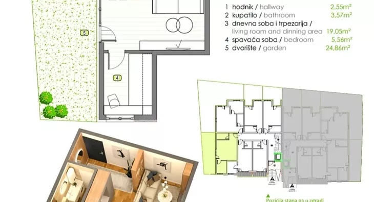 Jednosoban stan | 4zida