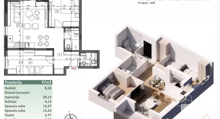 Trosoban stan | 4zida
