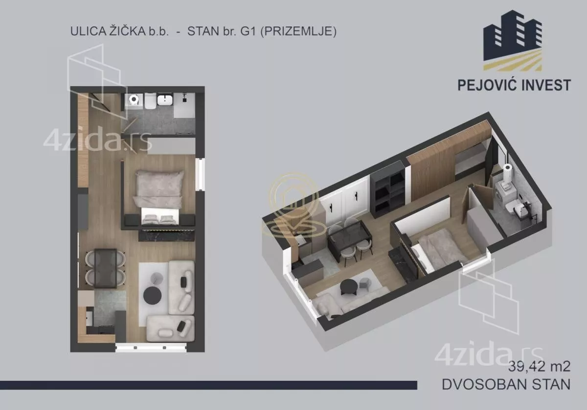 Jednoiposoban stan | 4zida