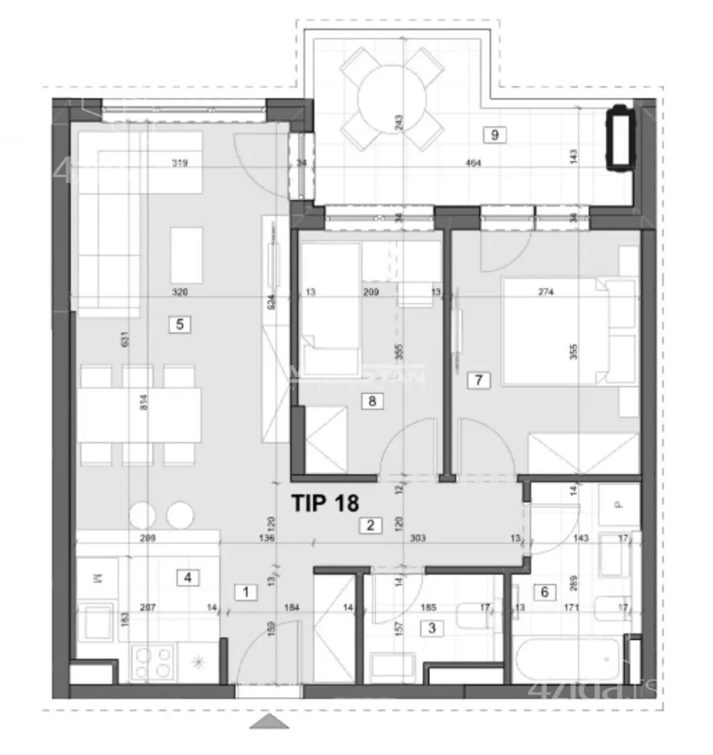 Trosoban stan | 4zida