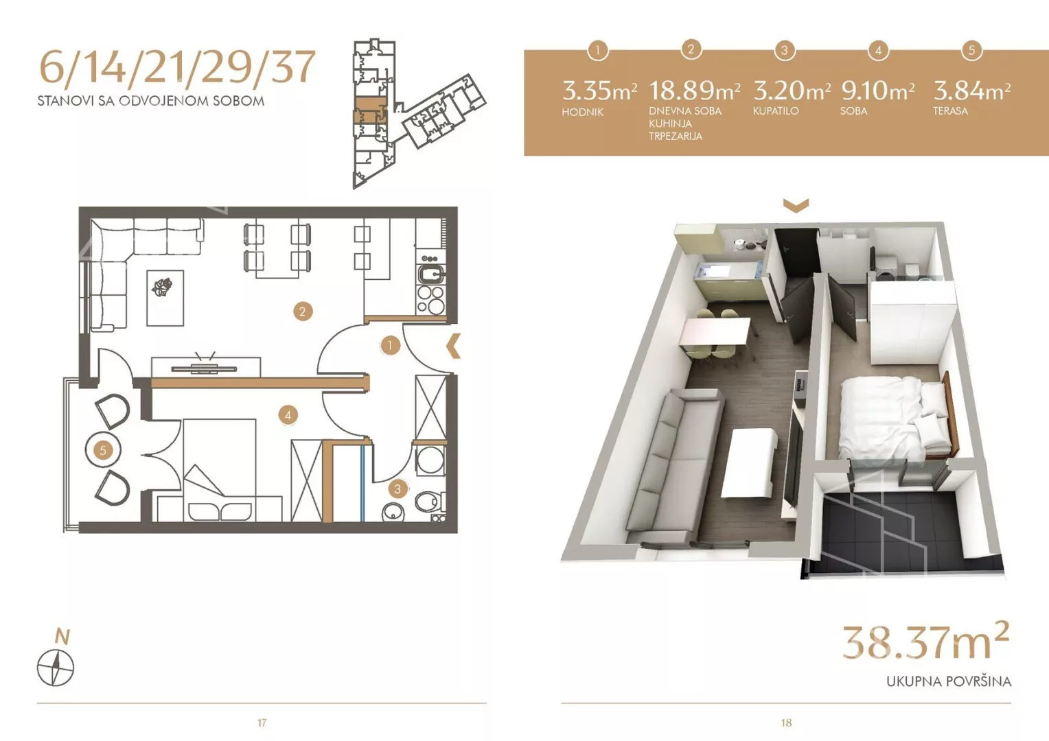 Jednosoban stan | 4zida